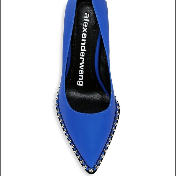 Authentic Alexander Wang Rie Reflective Studded Stiletto Pumps Size 8 - Picture 7 of 13